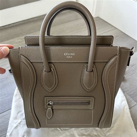 celine nano luggage tote souris|Celine large phantom luggage tote.